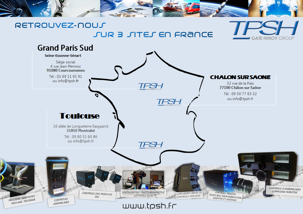 TPSH_nos trois sites en france_IDF_ Toulouse_Chalon