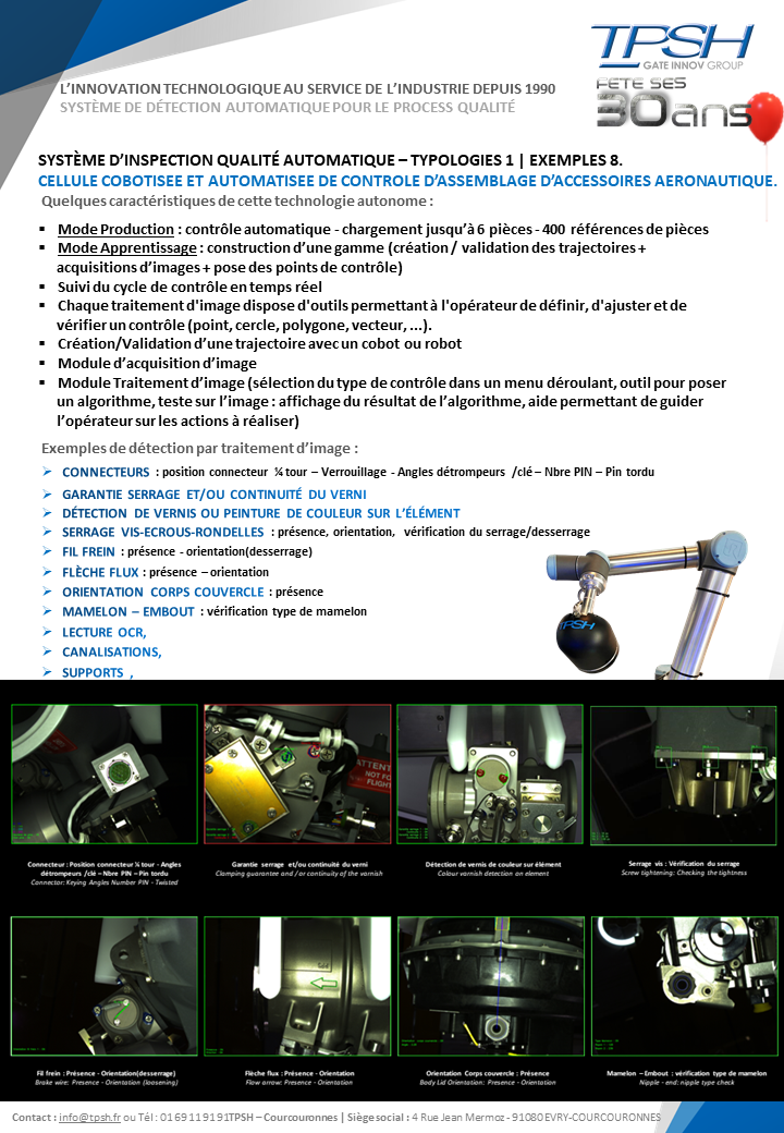 SYSTEME D’INSPECTION QUALITE AUTOMATIQUE – TYPOLOGIES_EXEMPLES_TPSH